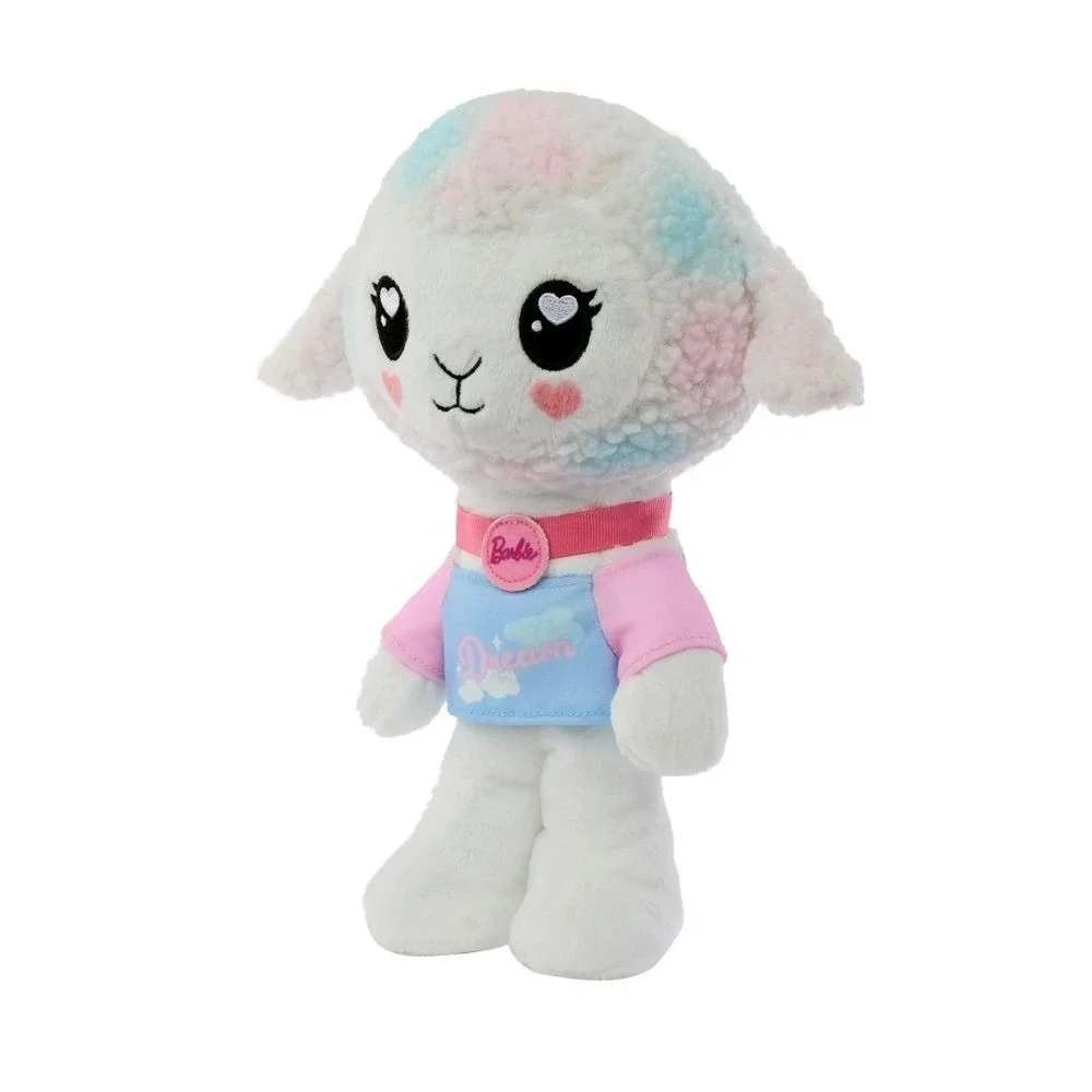 Barbie Cutie Reveal Lamb Plush Toy -‎ Soft Pastel Rainbow Colors with Heart Eyes